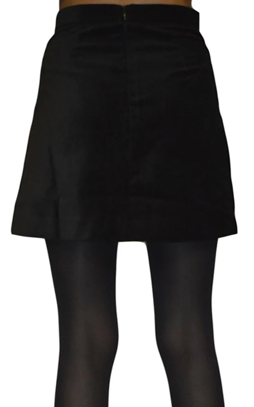 A Line 60s Retro Black Velvet Mini Skirt - Image 5