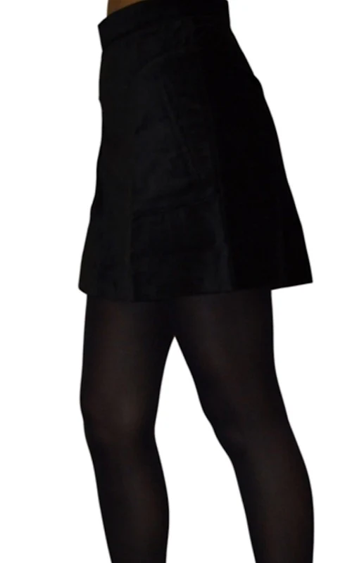 A Line 60s Retro Black Velvet Mini Skirt - Image 6