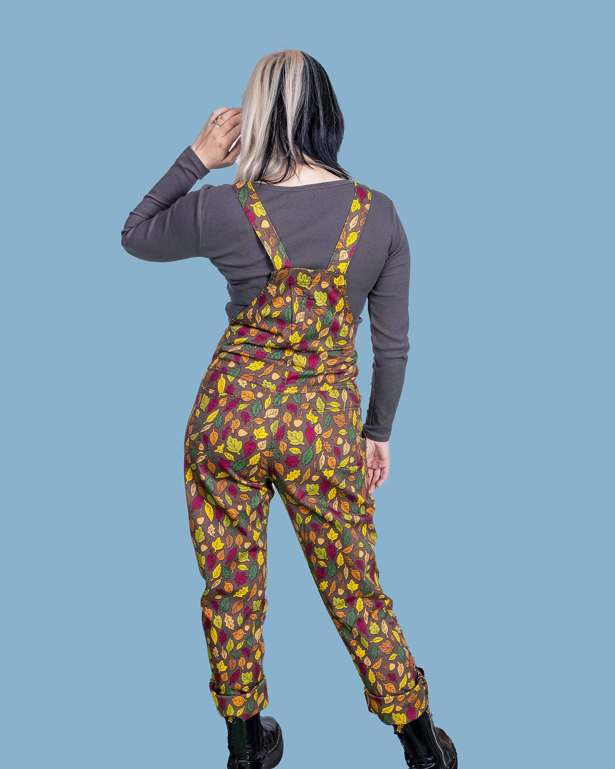 Autumn Leaves Stretch Twill Dungarees - Image 8