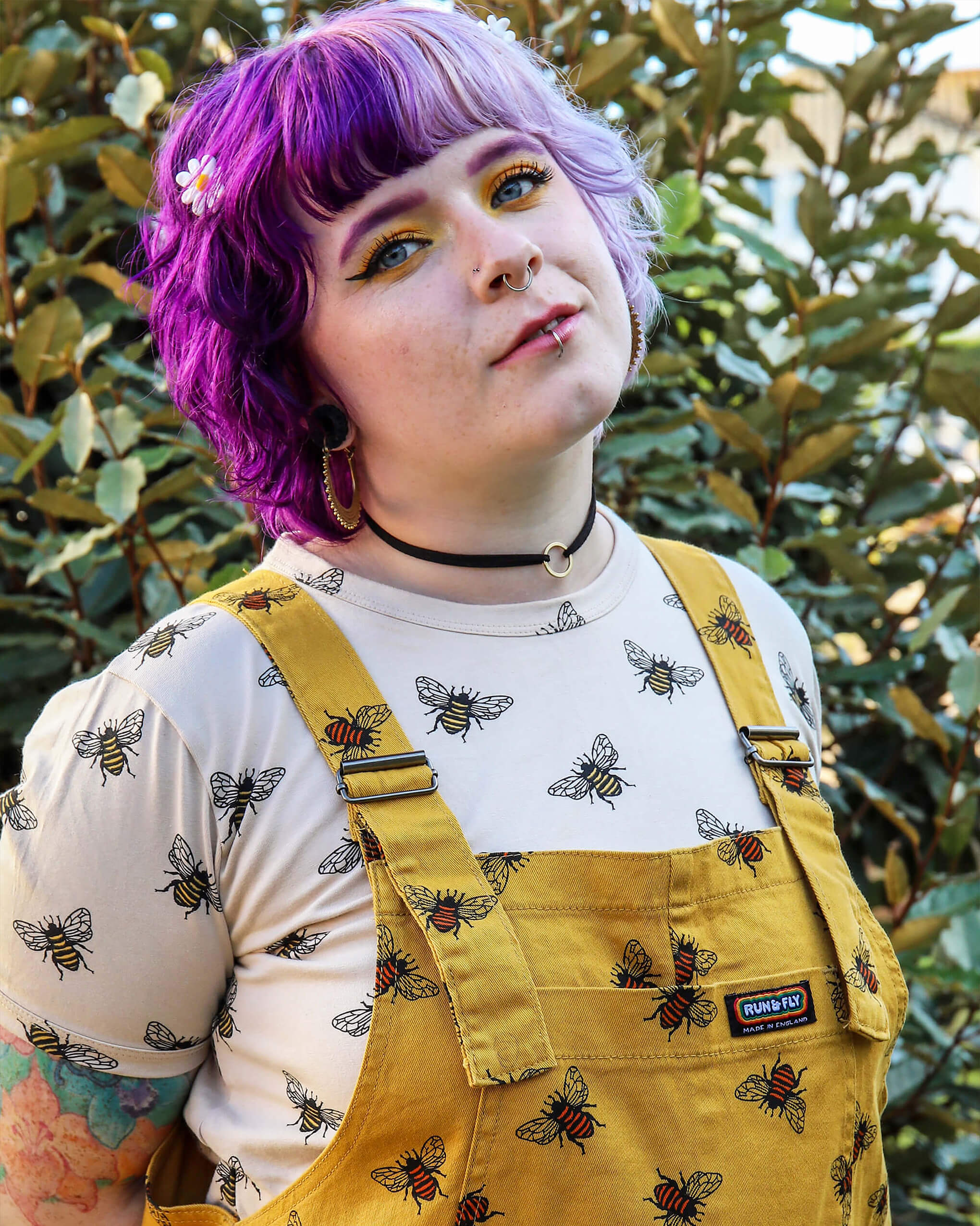 Bees Knees Dungabees Gold Stretch Twill Dungarees - Image 6