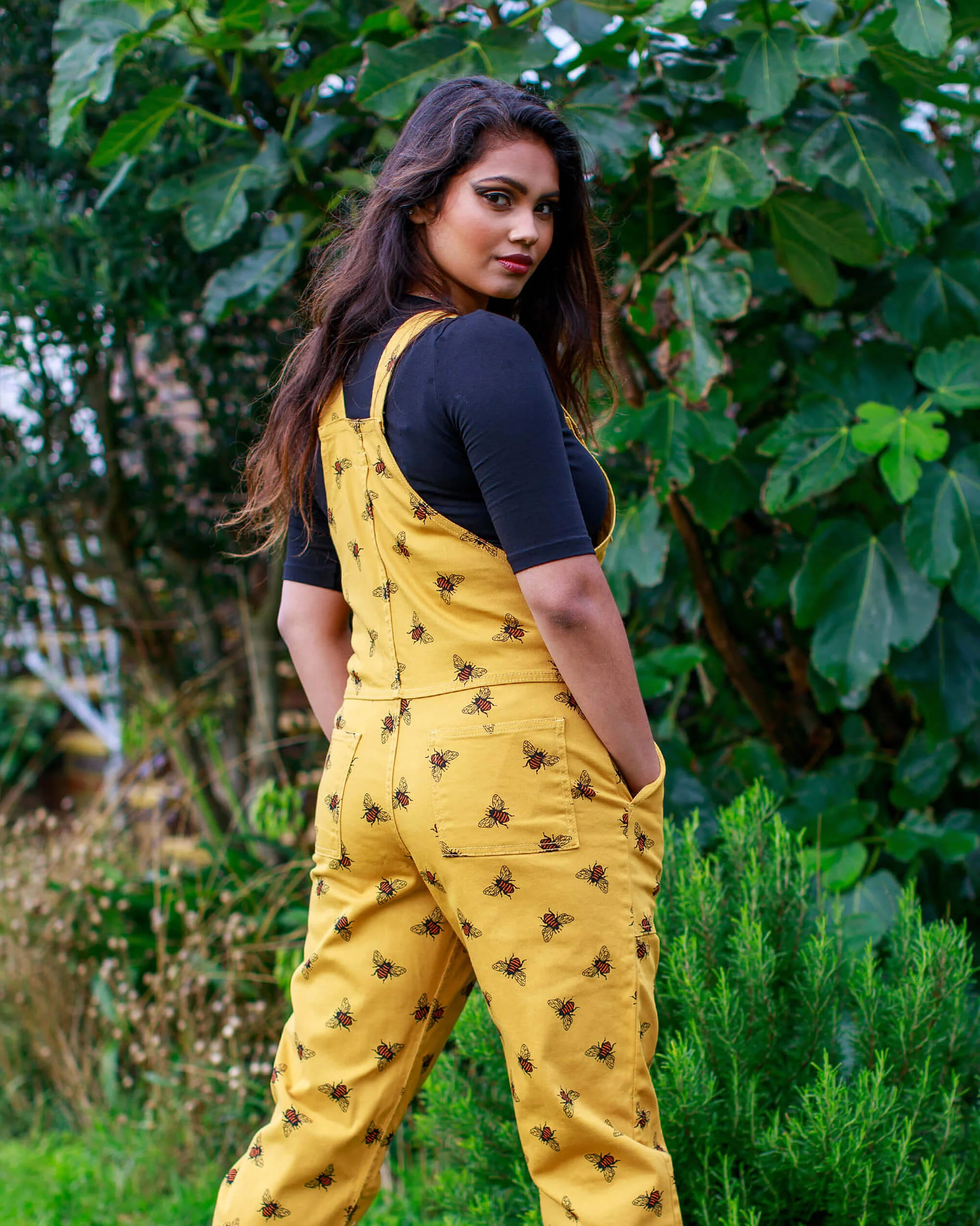 Bees Knees Dungabees Gold Stretch Twill Dungarees - Image 9
