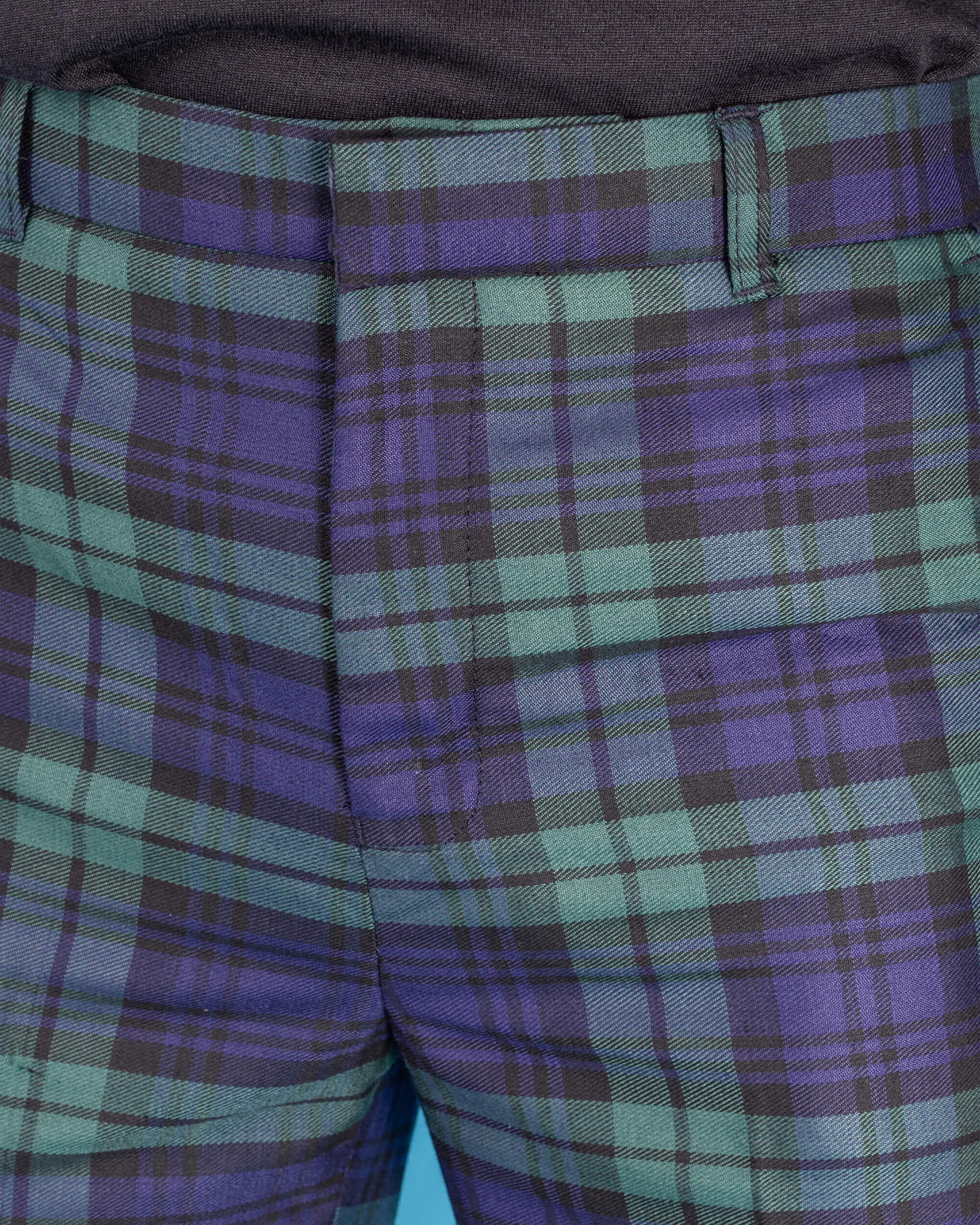 Blackwatch Tartan Plaid Bell Bottom Trousers - Image 5