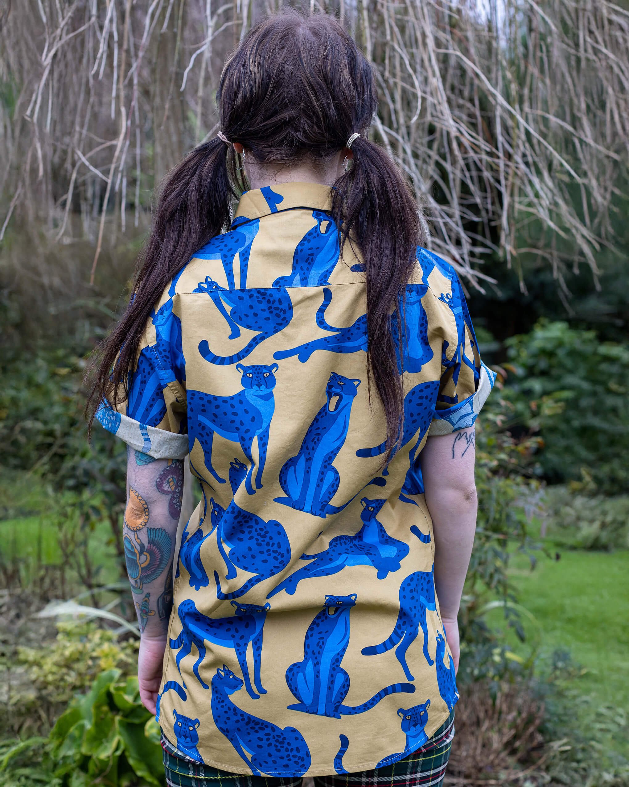 Blue Leopard Short Sleeve Shirt - Image 7