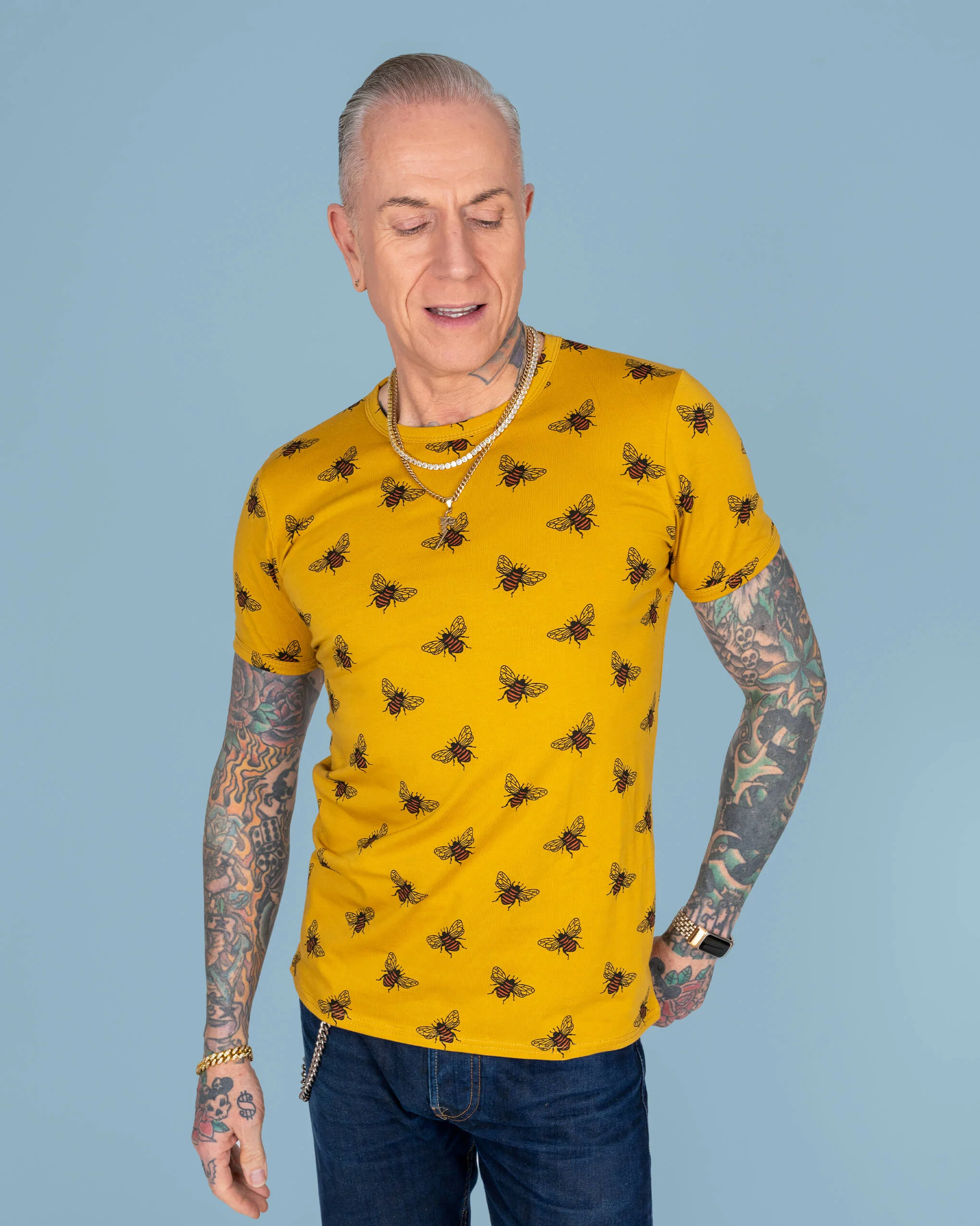 Buzzy Bee Mustard Gold Tee - Image 3