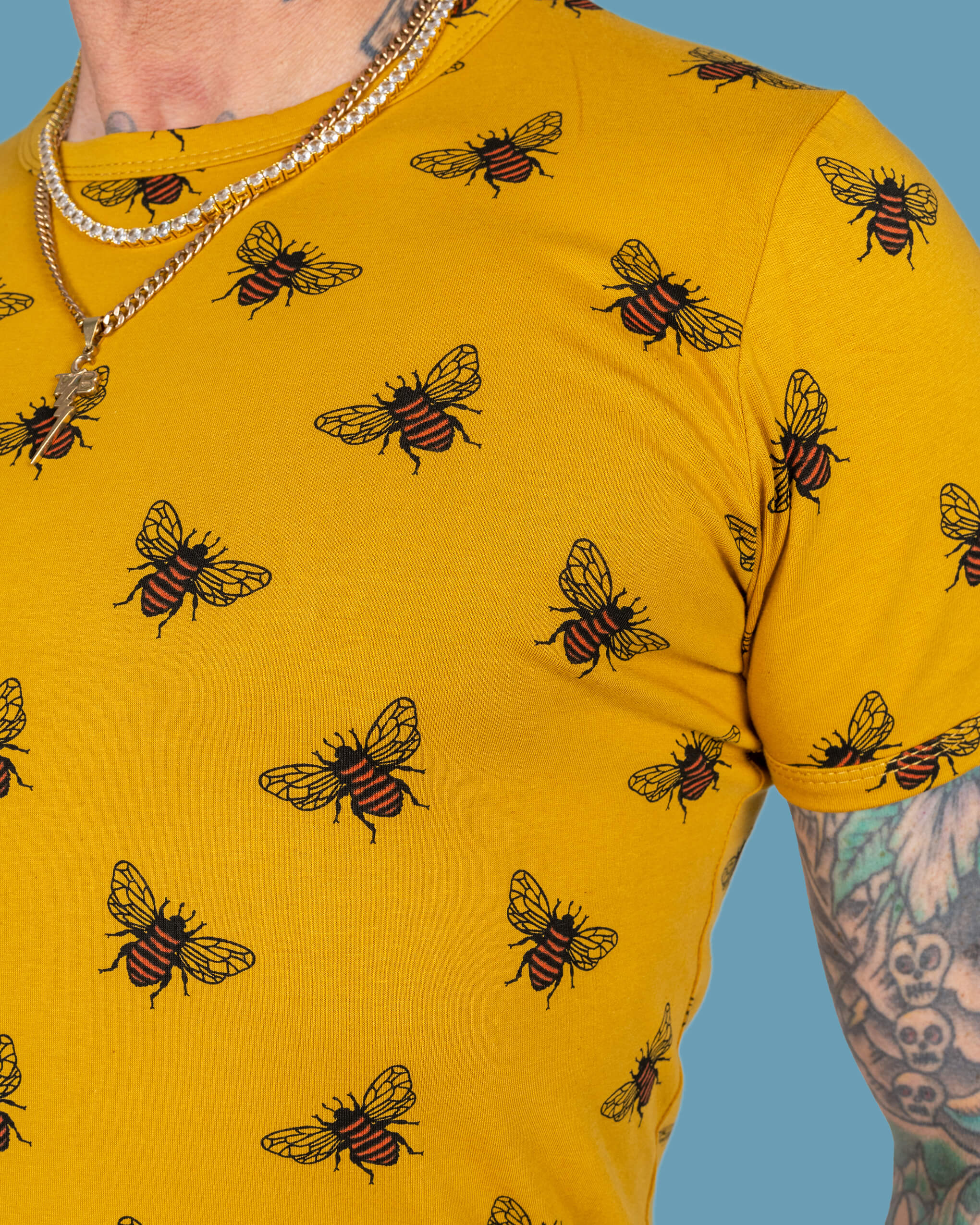 Buzzy Bee Mustard Gold Tee - Image 6