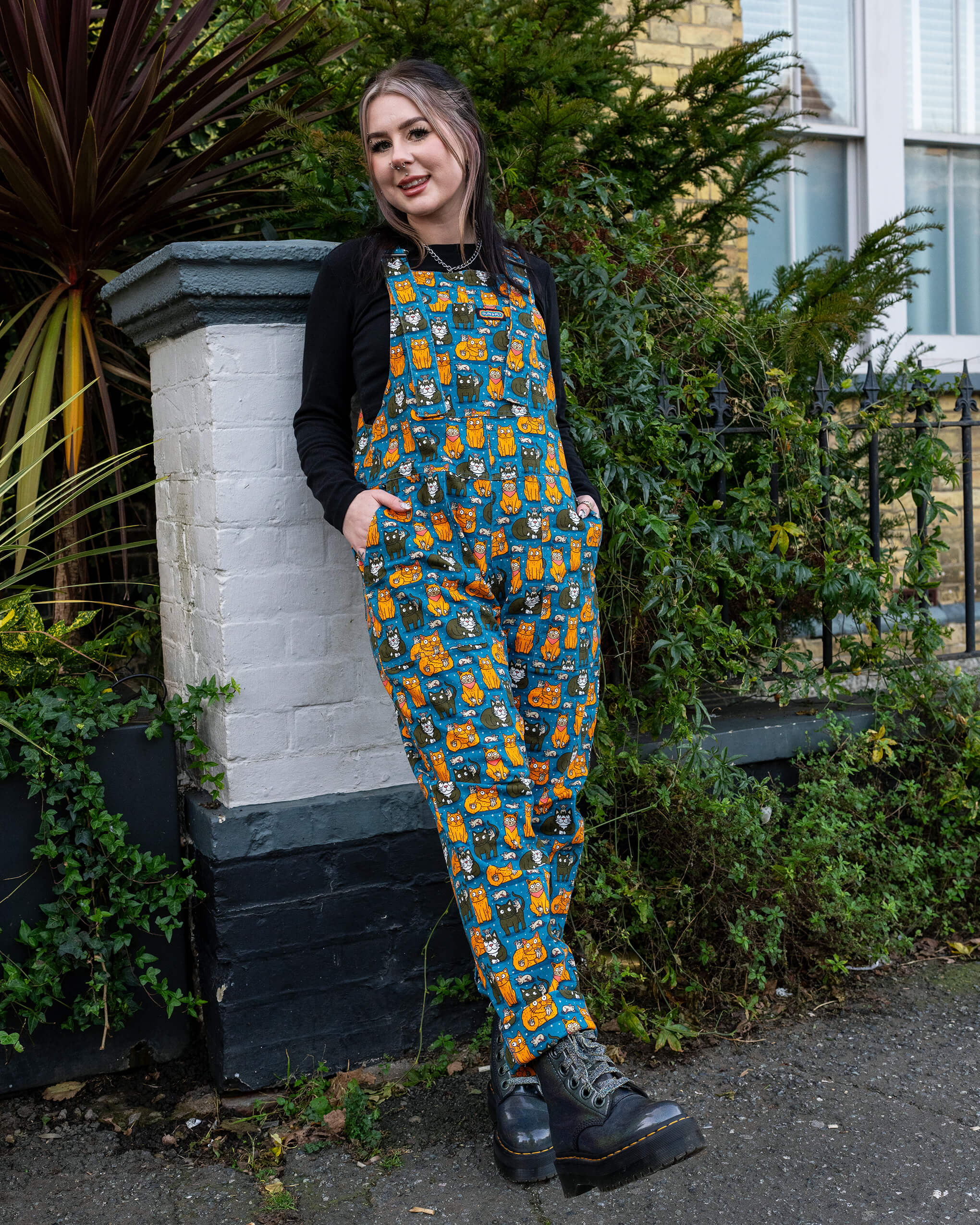 Cats and Mice Stretch Twill Dungarees - Image 3