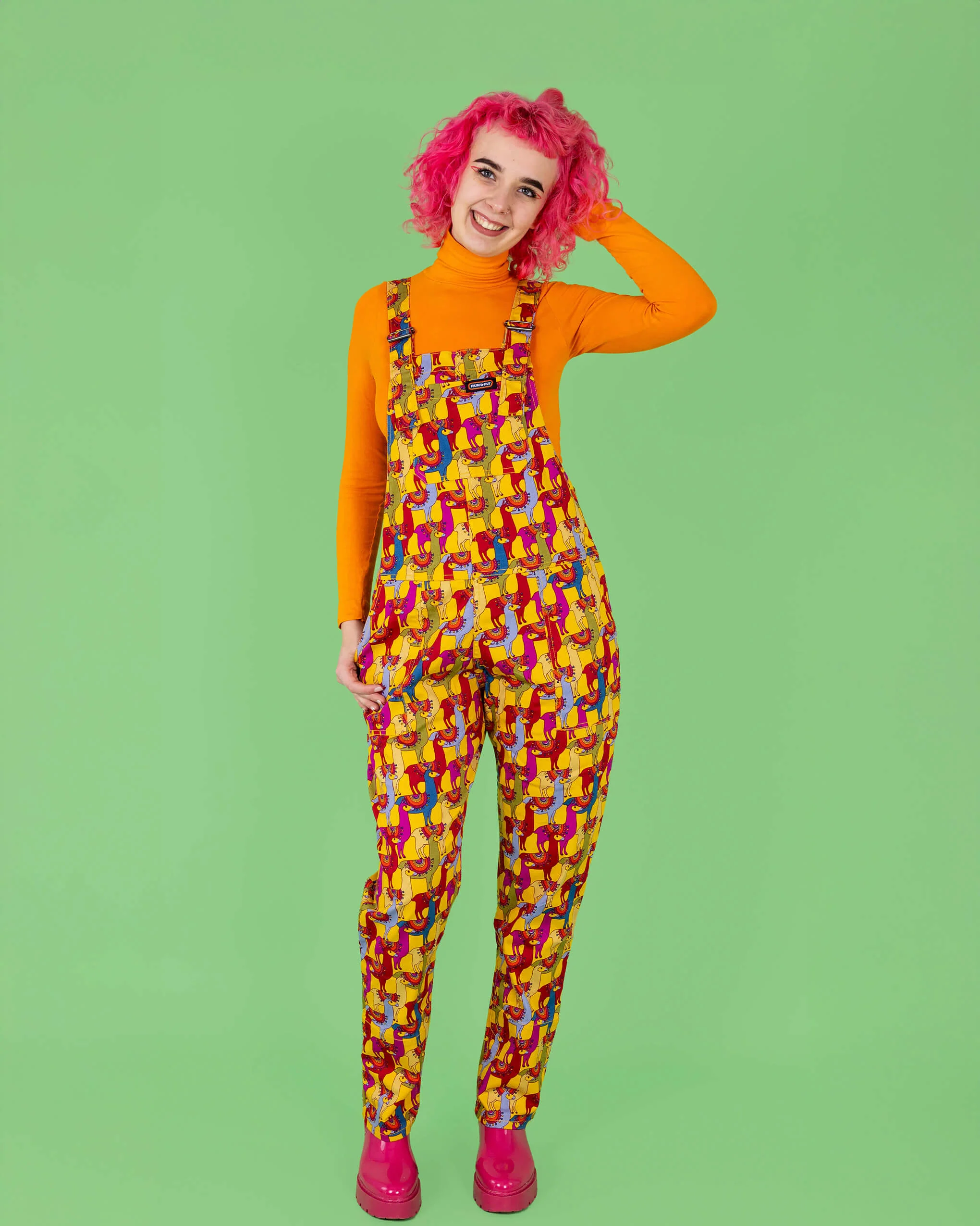 Drama Llama Stretch Twill Dungarees - Image 5