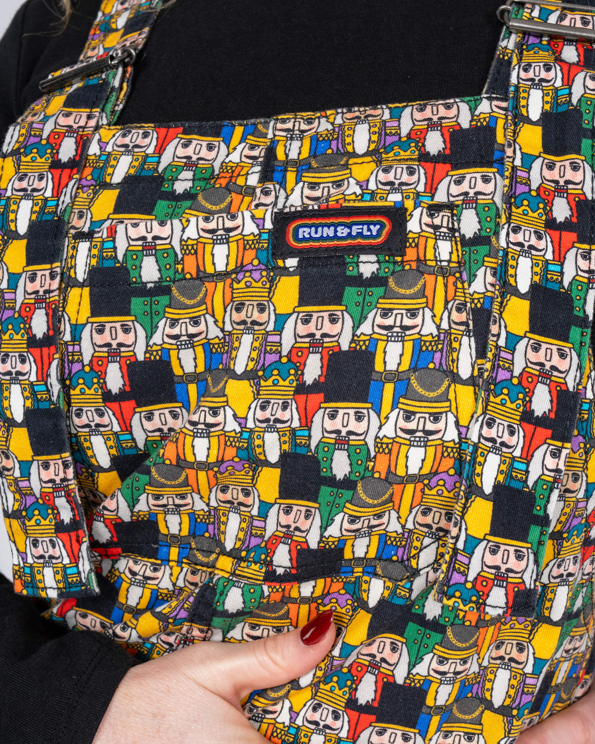 Festive: Nutcracker Parade Stretch Twill Dungarees - Image 11