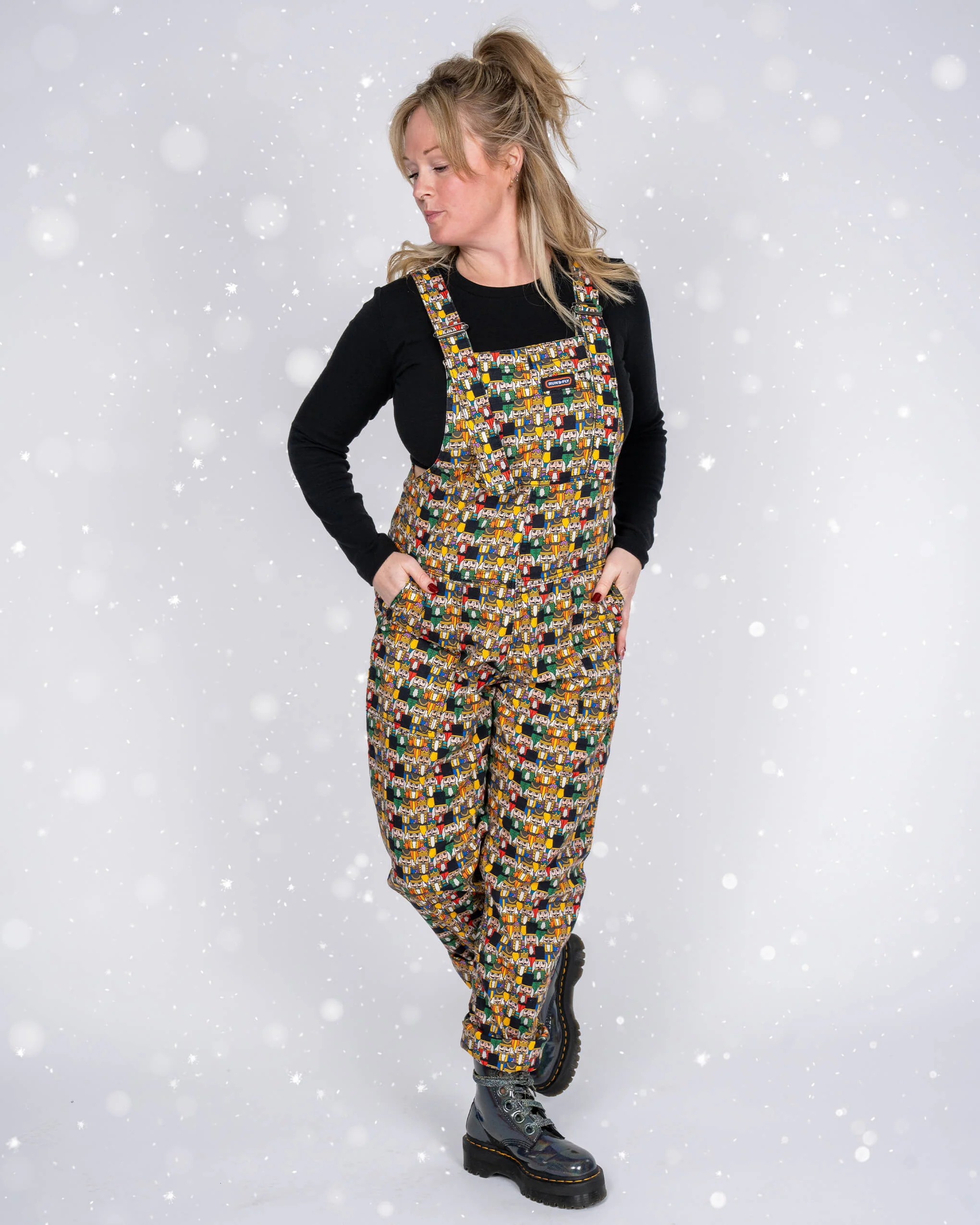 Festive: Nutcracker Parade Stretch Twill Dungarees - Image 14