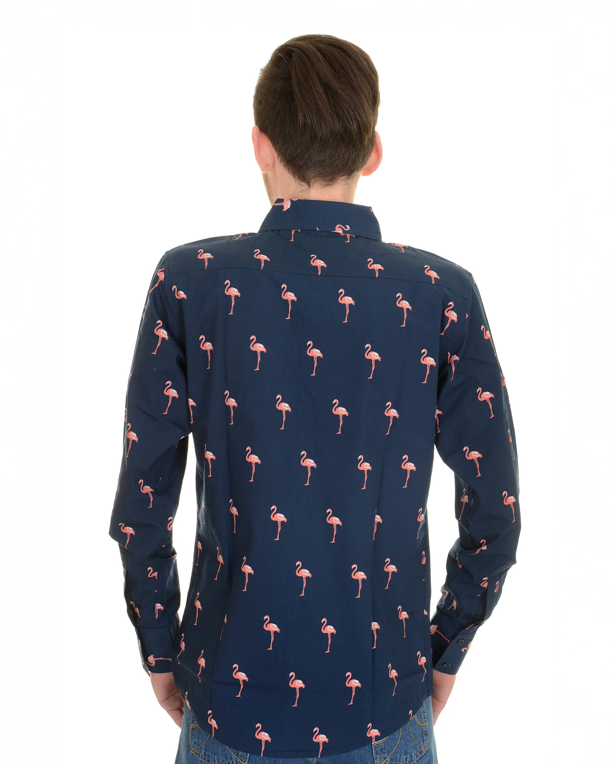 Flamingo Print Long Sleeve Shirt - Image 3