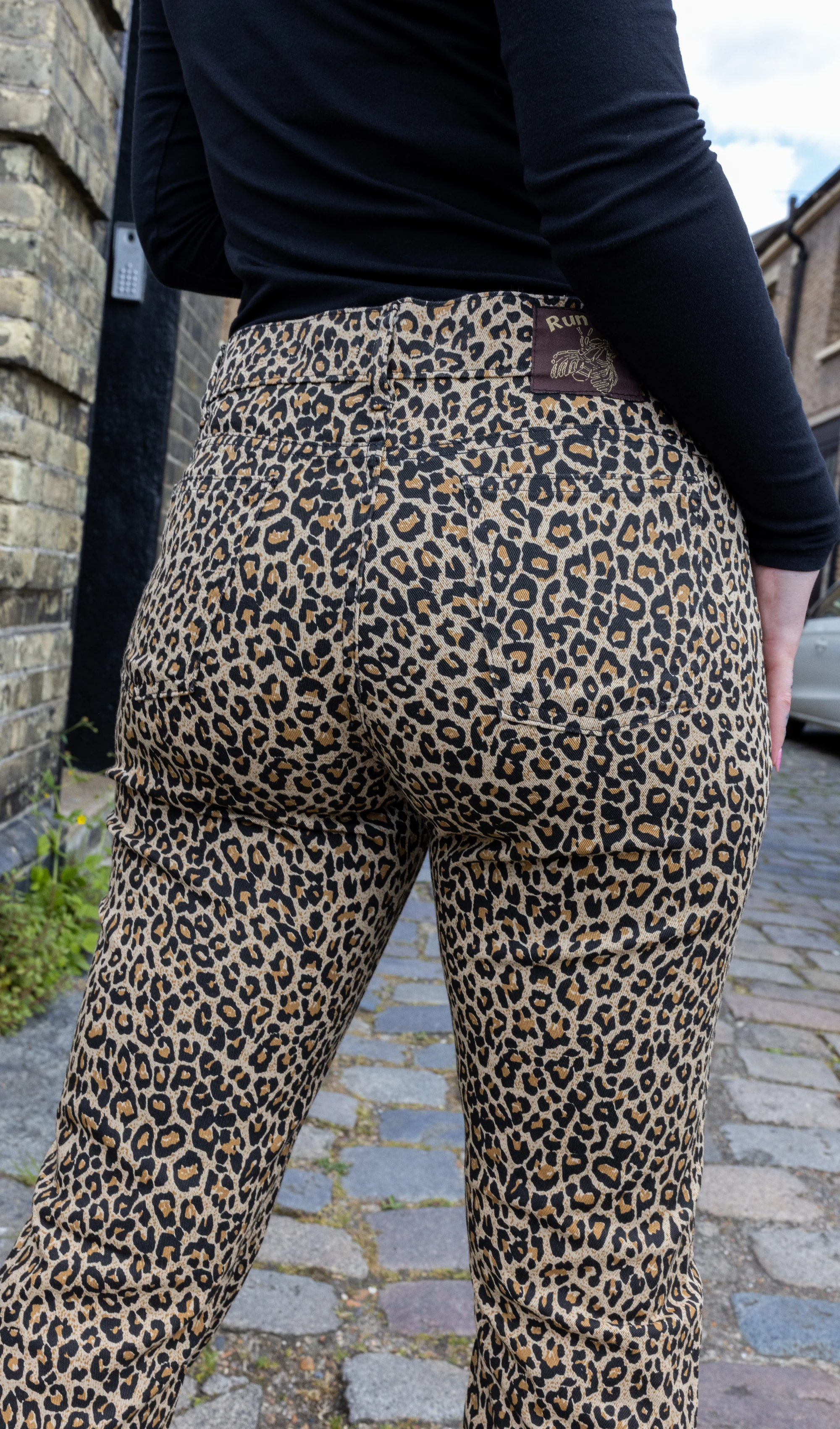 Leopard Print Bell Bottom Stretch Super Flares - Image 4
