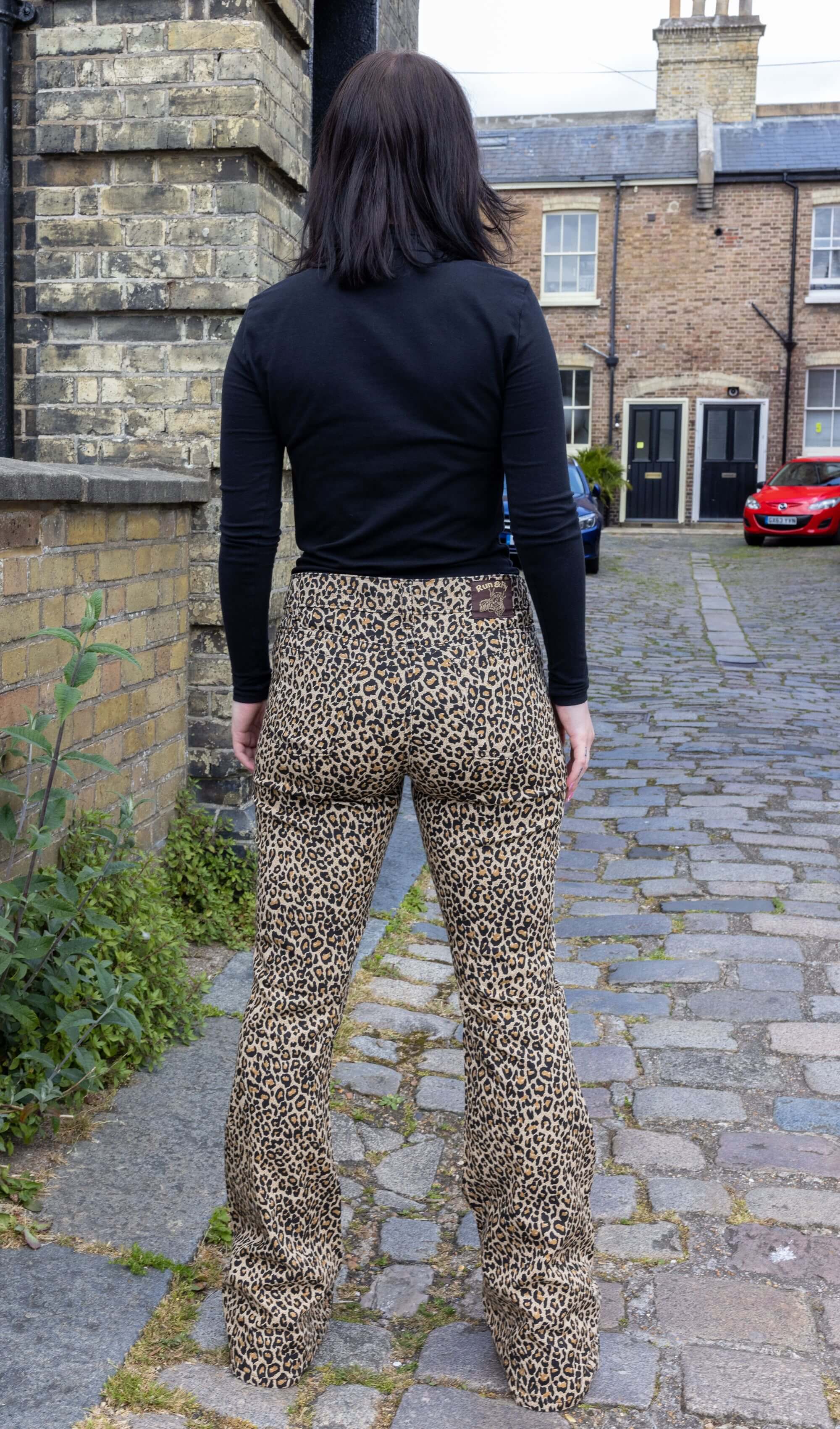 Leopard Print Bell Bottom Stretch Super Flares - Image 6