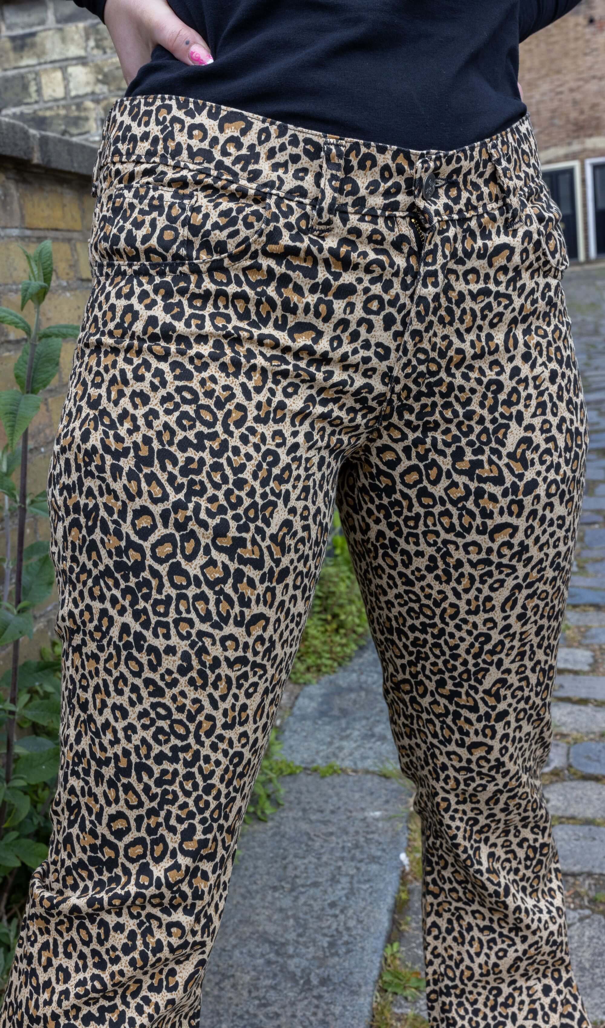 Leopard Print Bell Bottom Stretch Super Flares - Image 7