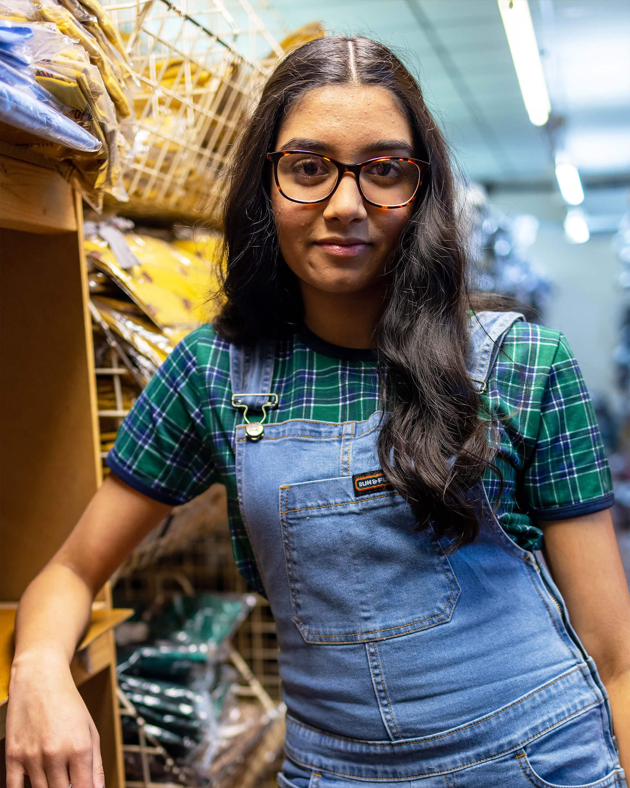 Light Blue Denim Stretch Skinny Flared Dungarees - Image 7