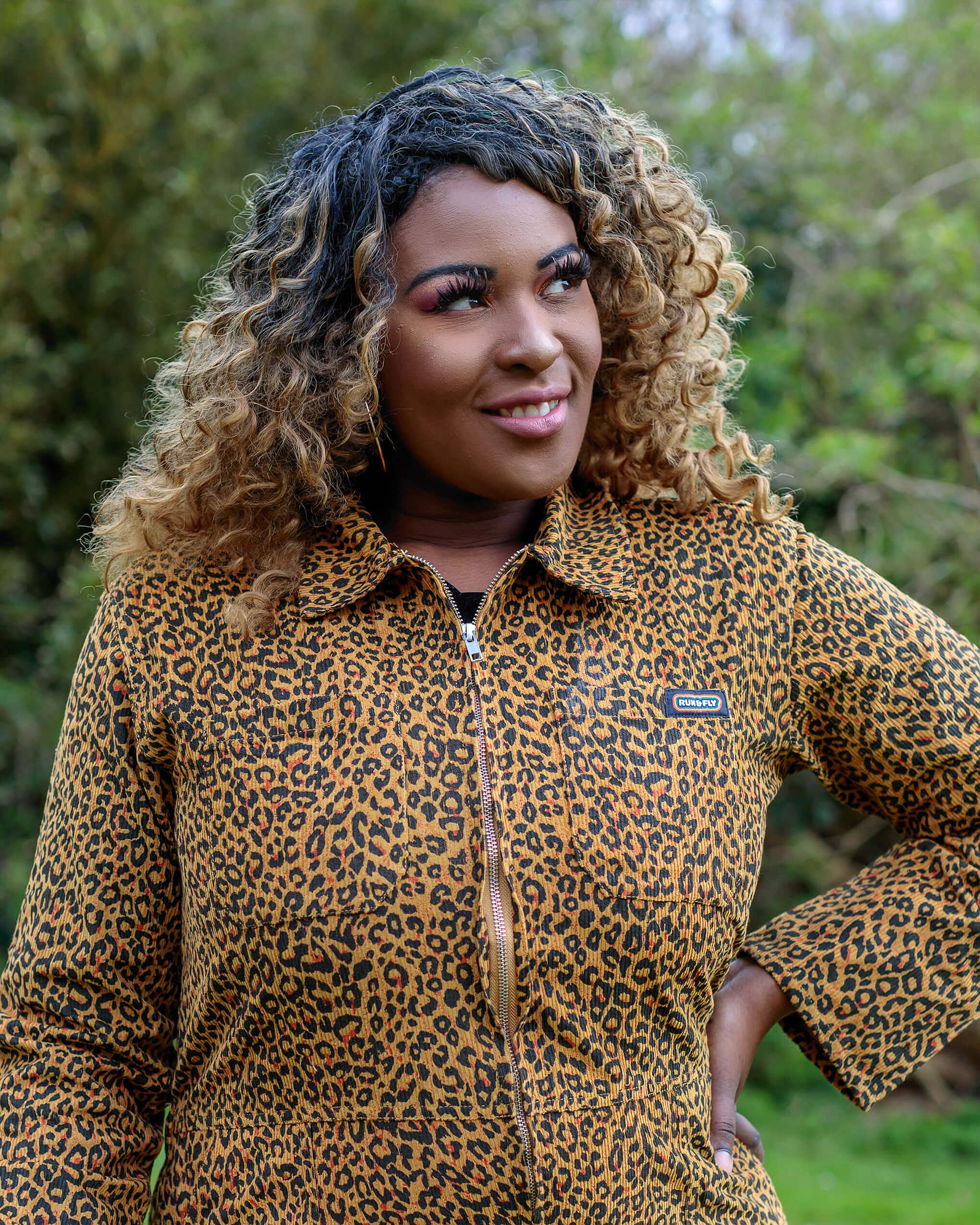 Limited Edition Natural Leopard Print Corduroy Boiler Suit - Image 3