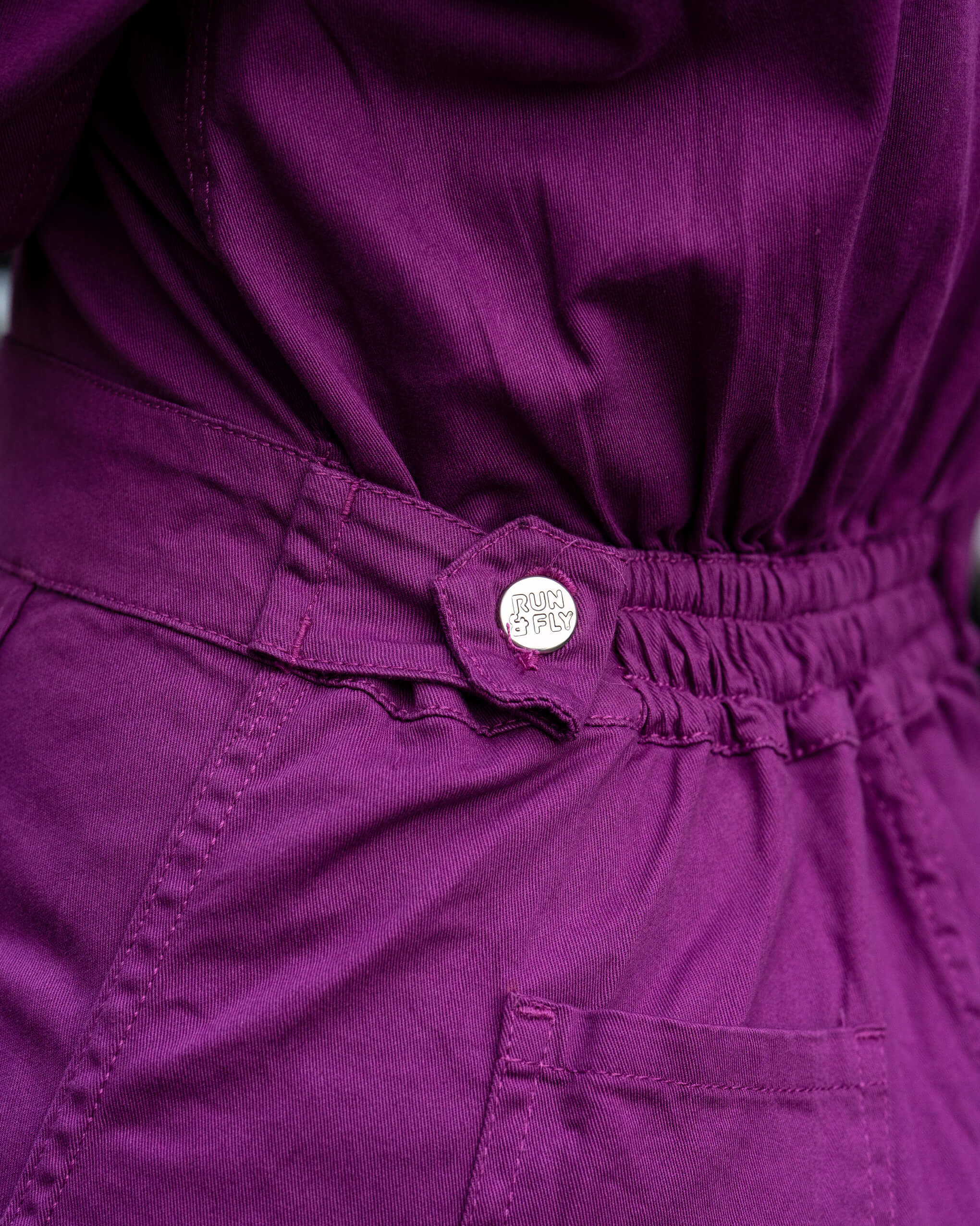 Charity Purple Stretch Twill Boiler Suit - Image 4
