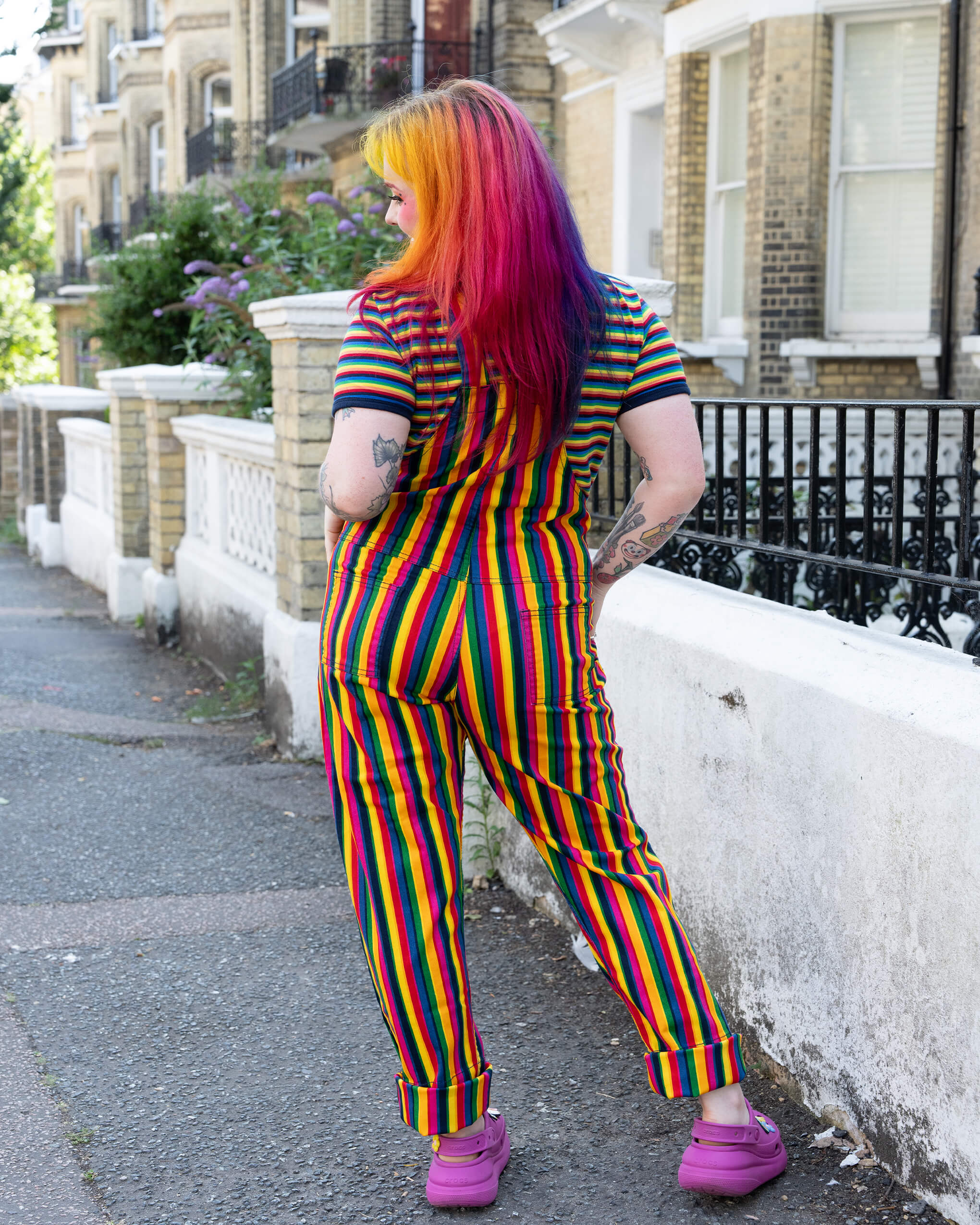 Rainbow Stripes Stretch Twill Dungarees - Image 12