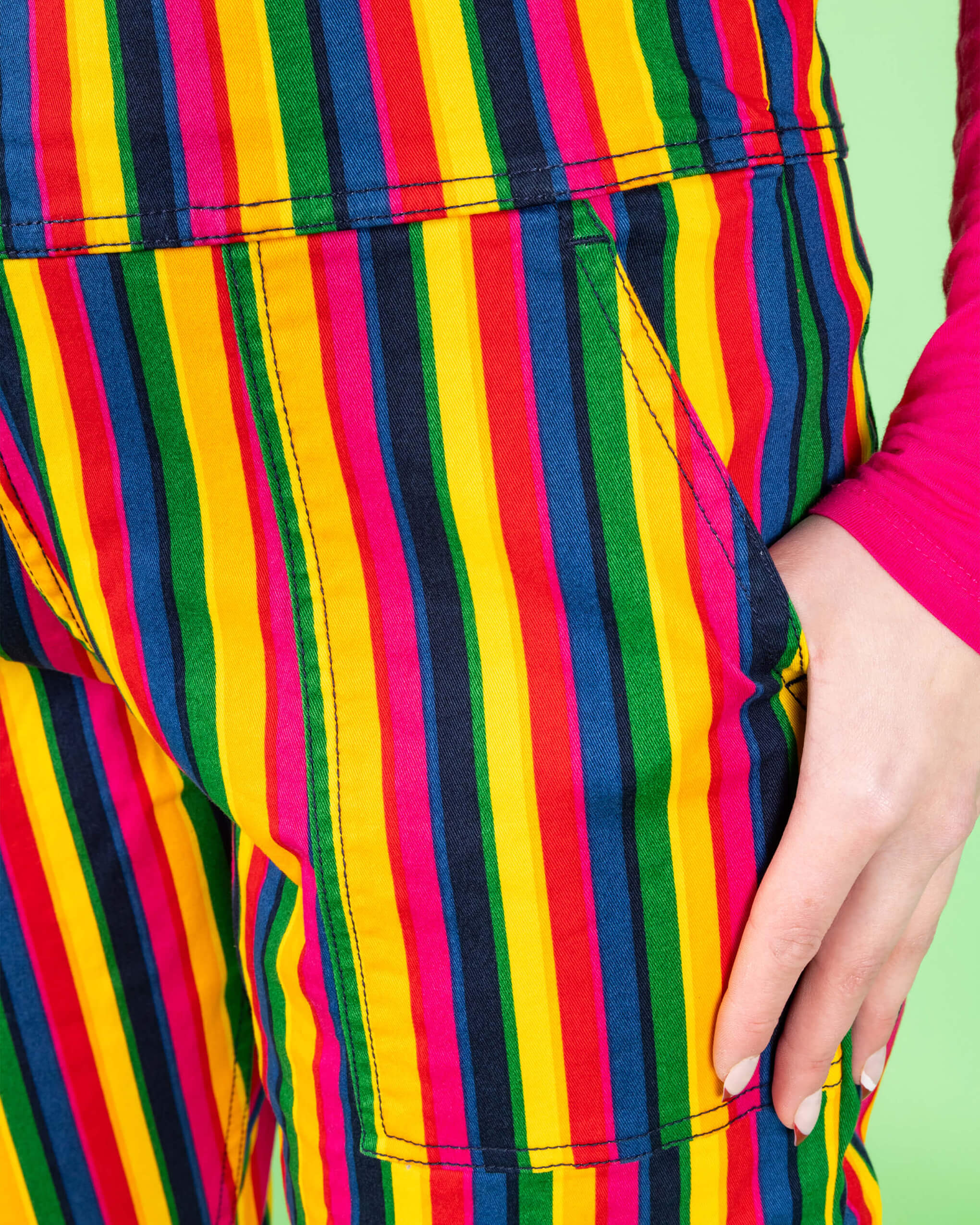 Rainbow Stripes Stretch Twill Dungarees - Image 13