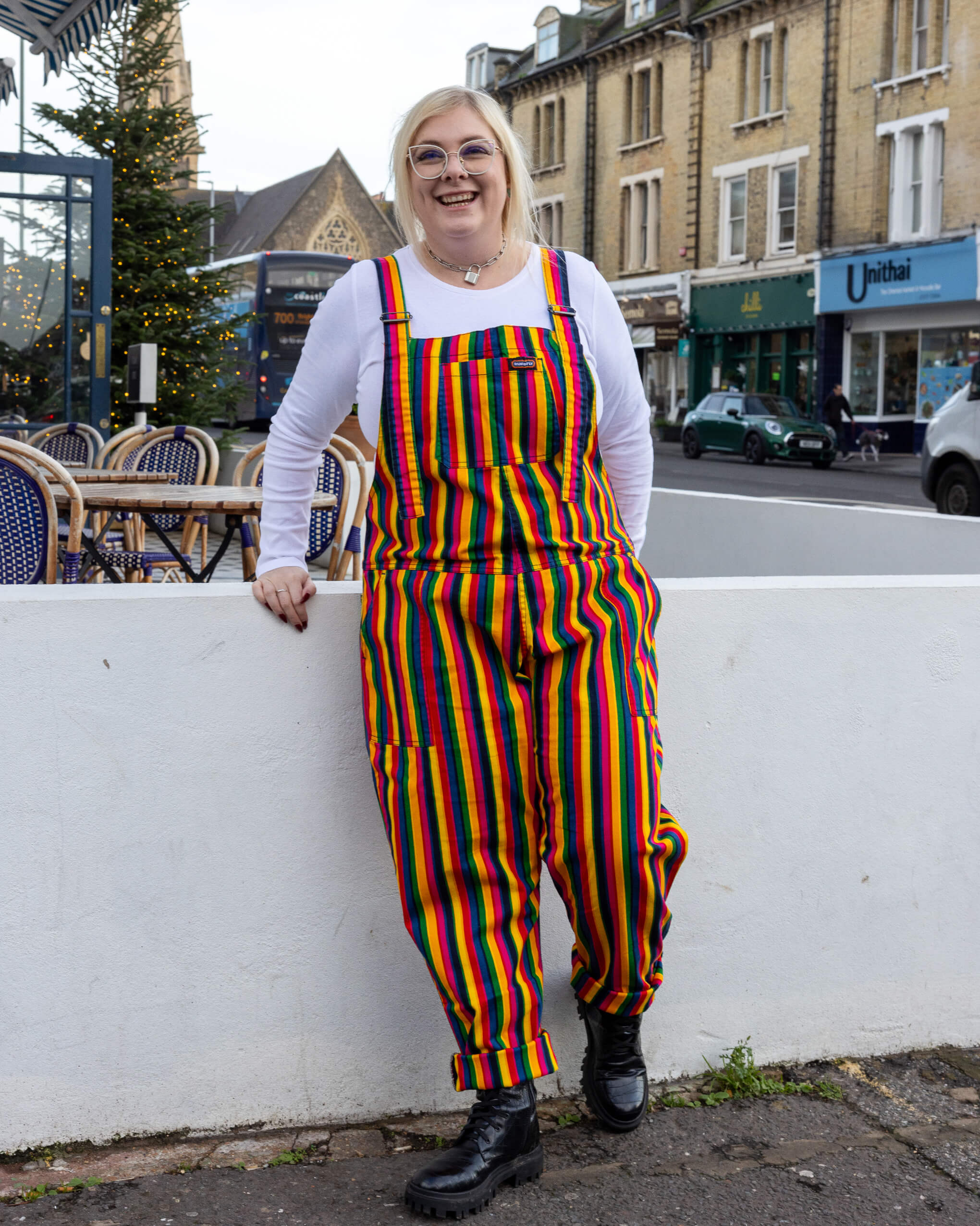 Rainbow Stripes Stretch Twill Dungarees - Image 3