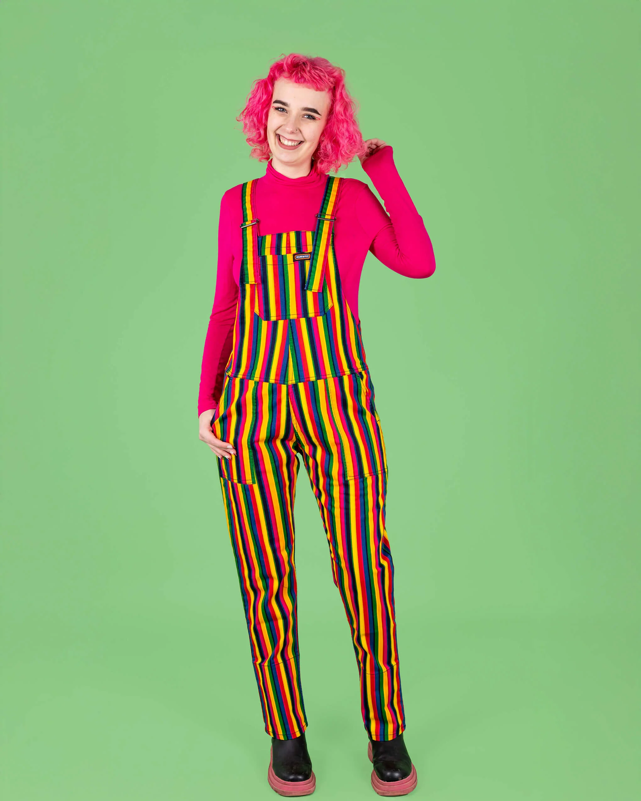 Rainbow Stripes Stretch Twill Dungarees - Image 4