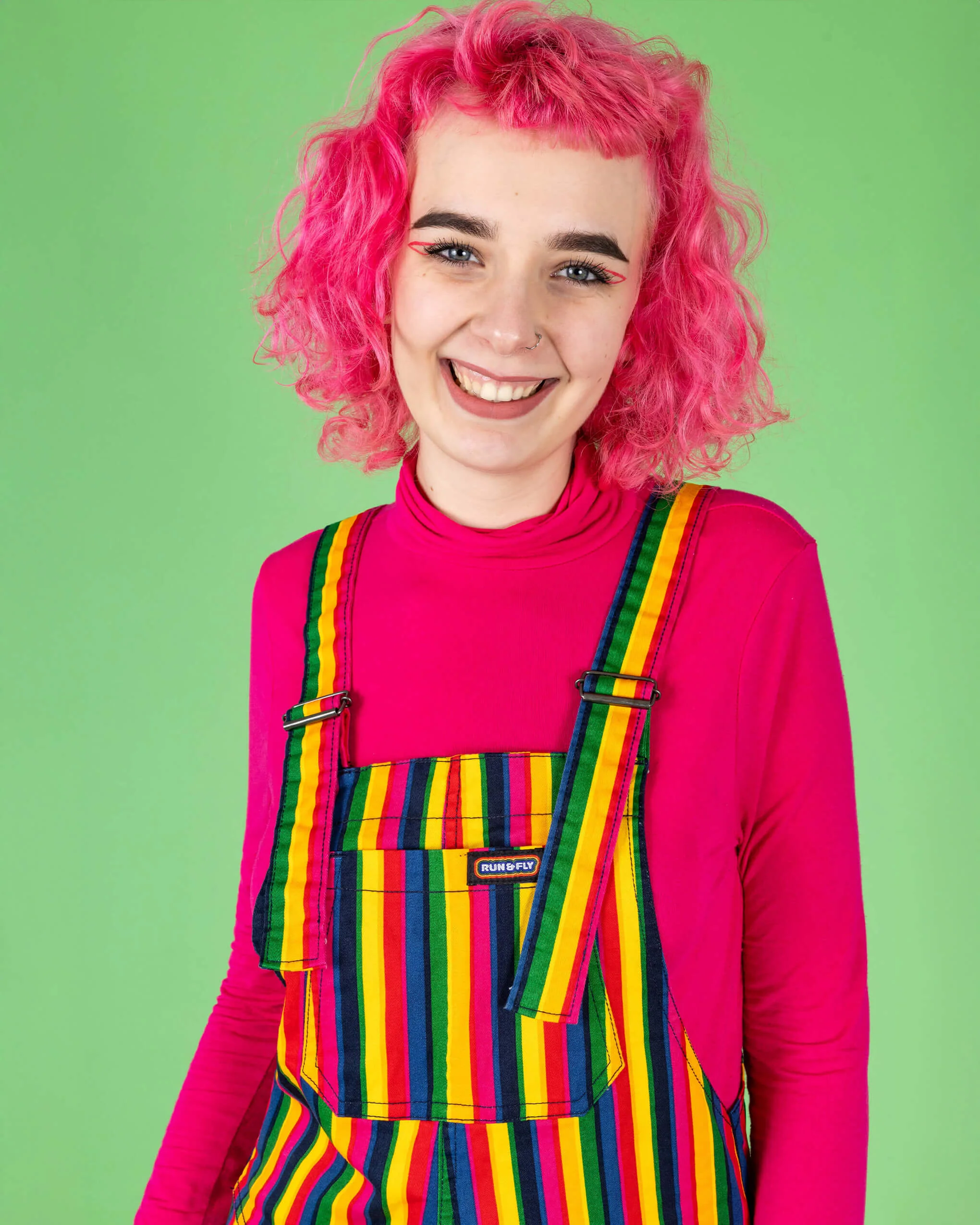 Rainbow Stripes Stretch Twill Dungarees - Image 6