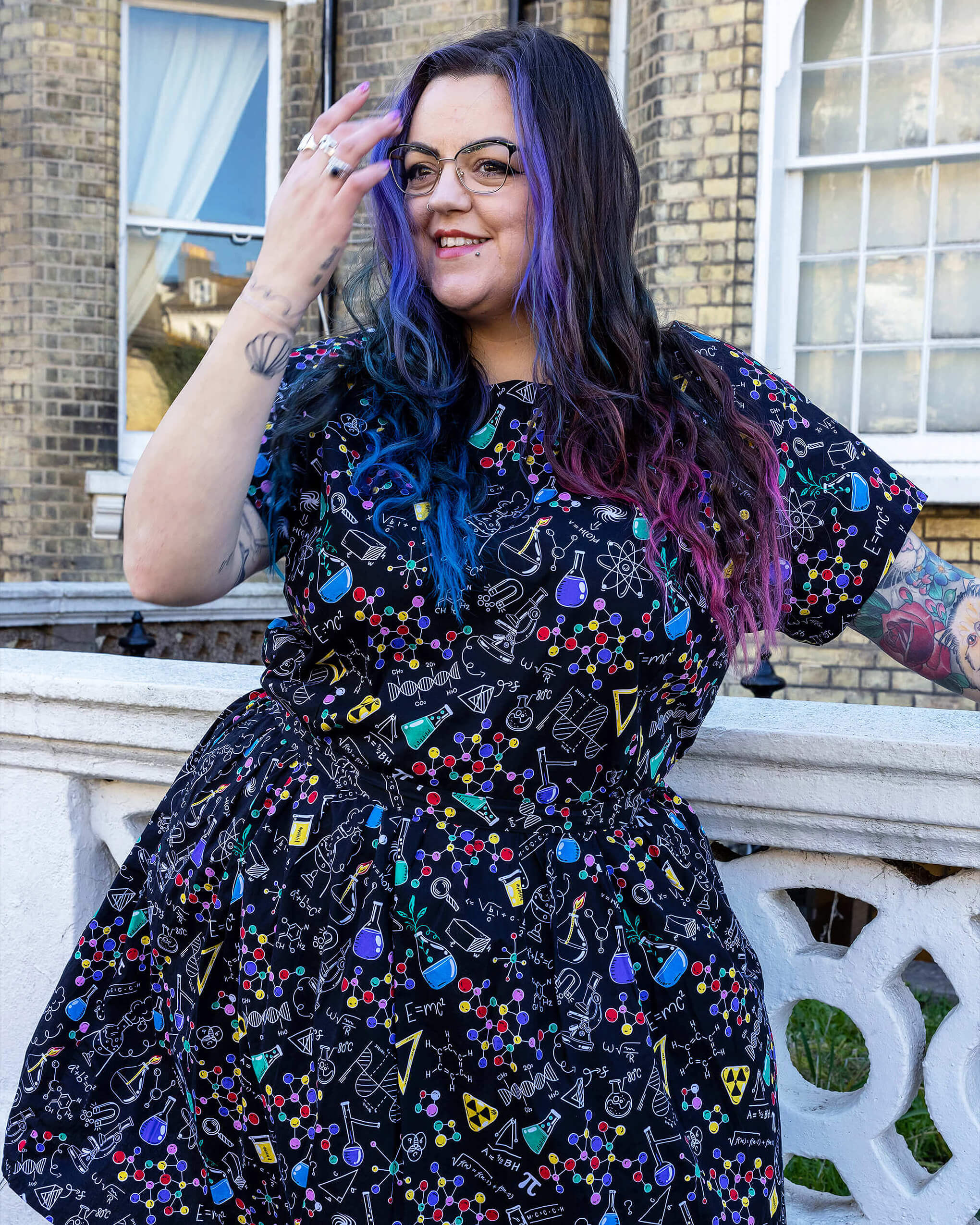 School of Science Belted Tea Dress with Pockets - Image 6