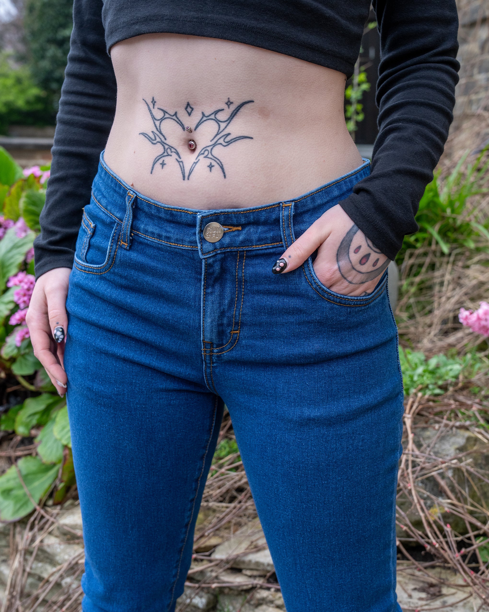 Stonewash Stretch Denim Slim Bootcut Jeans - Image 4