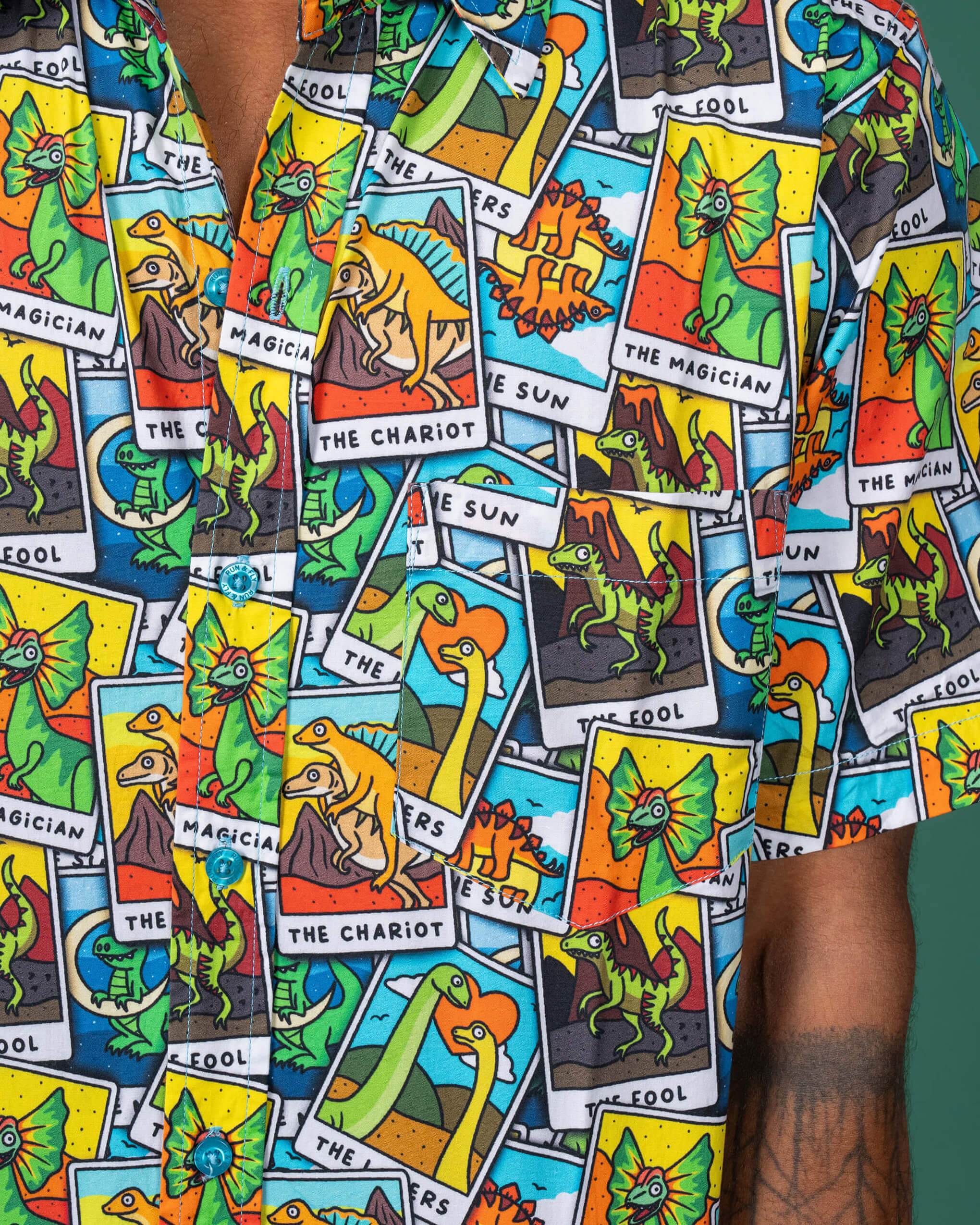 Tarot Dinosaurs Short Sleeve Shirt - Image 3