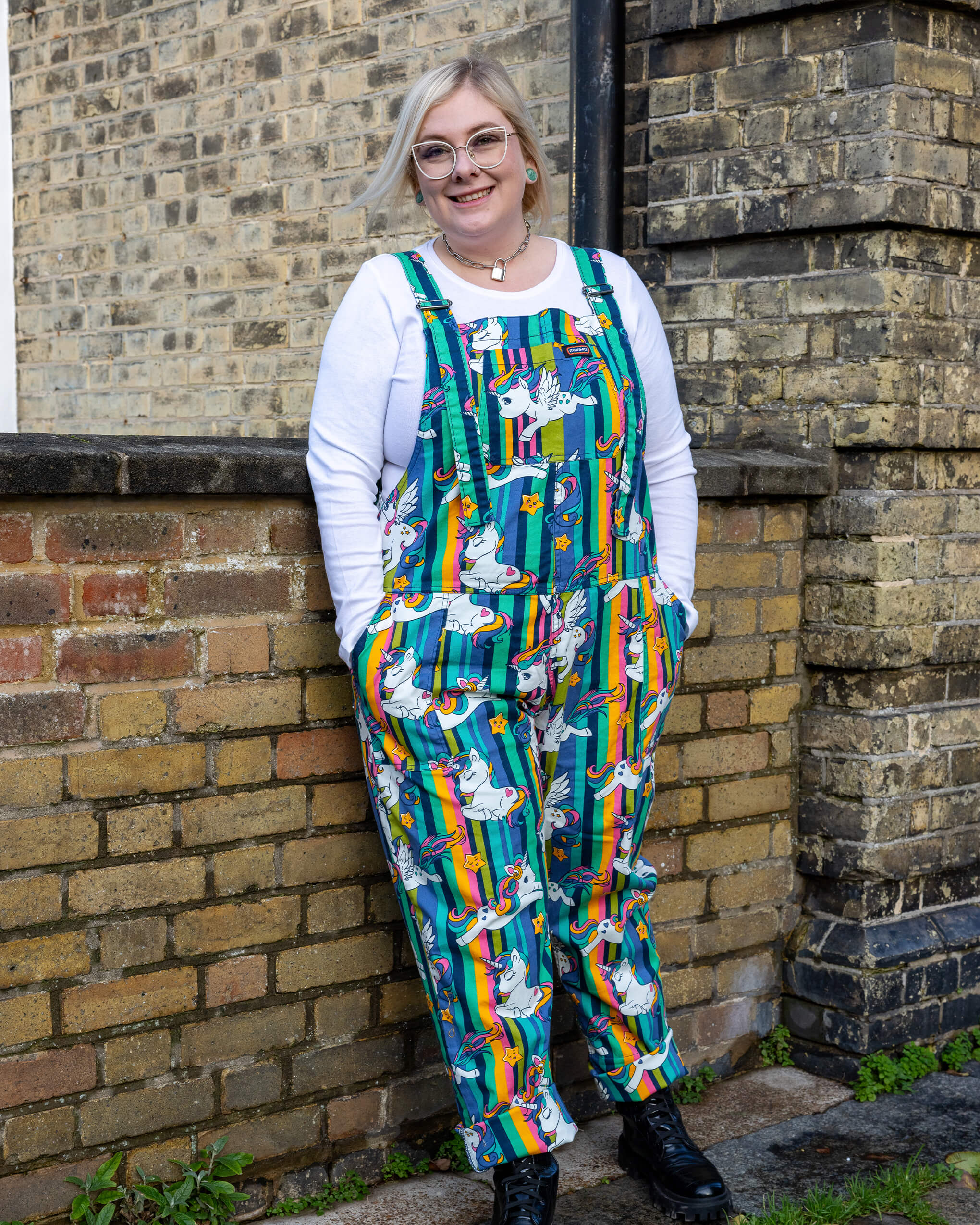 Unicorn Stripes Stretch Twill Dungarees - Image 11